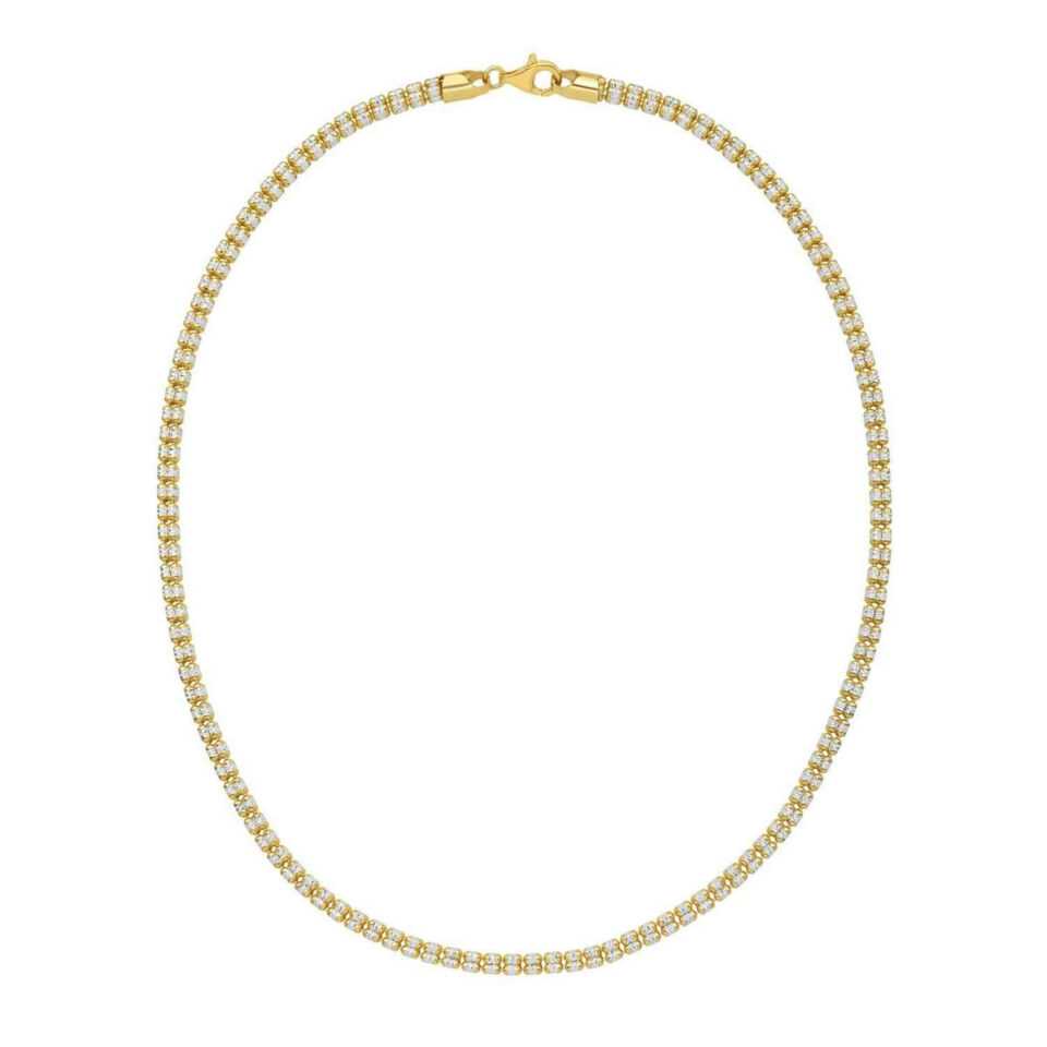 Sterling Silver, Gold Plated Chain 4.00mm