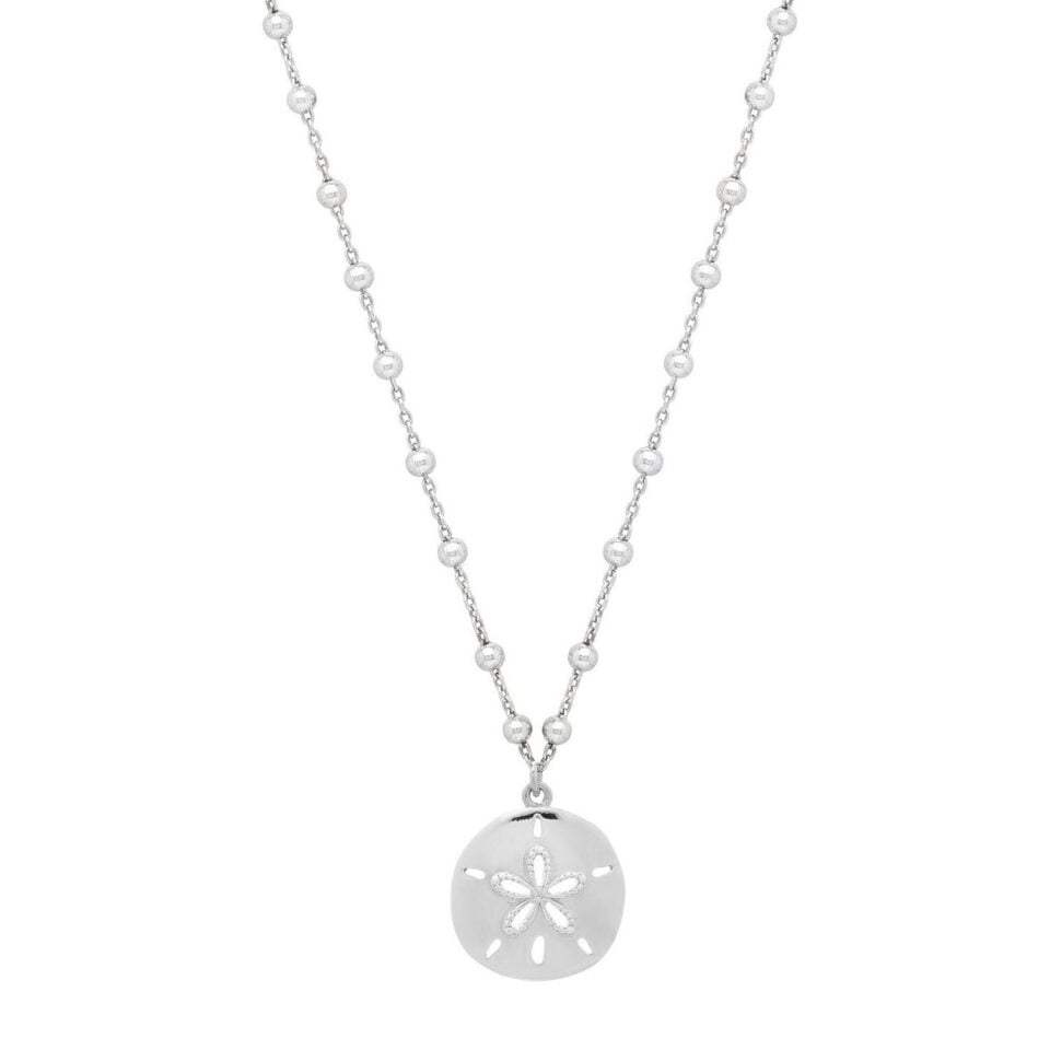 Sterling Silver, Rhodium Plated Necklace 6.4g