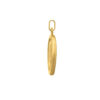 Religious virgin mary motif pendant in solid 14K yellow gold, view 2
