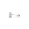 14K White Gold Lab-Grown Diamond Round Stud Earrings 2cttw