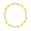 9.60mm paperclip bracelet in solid 14K yellow gold