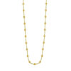 Layering bead necklace in solid 14K yellow gold