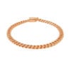 6.10mm cuban bracelet in solid 14K rose gold, view 4