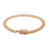 6.10mm cuban bracelet in solid 14K rose gold