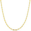14K Yellow Gold Circles Necklace, 16.25 in