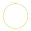 14K Yellow Gold Circles Necklace, 16.25 in
