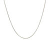 Cable round chain in solid 14K white gold