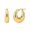14K Yellow Gold Medium Tapered Hoop Earrings