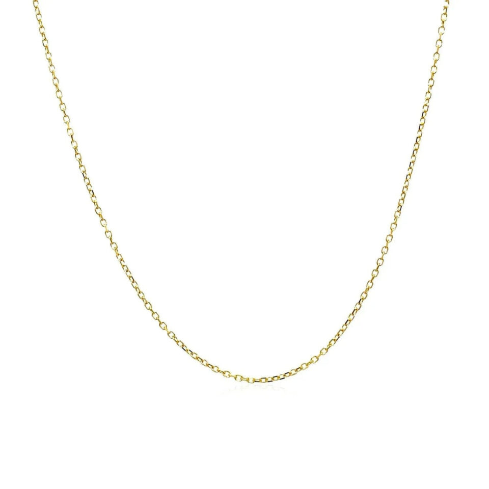 14K Yellow Gold Cable Chain 0.87mm