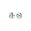 Round lab-grown diamond 3 ct tw in solid 14K yellow gold