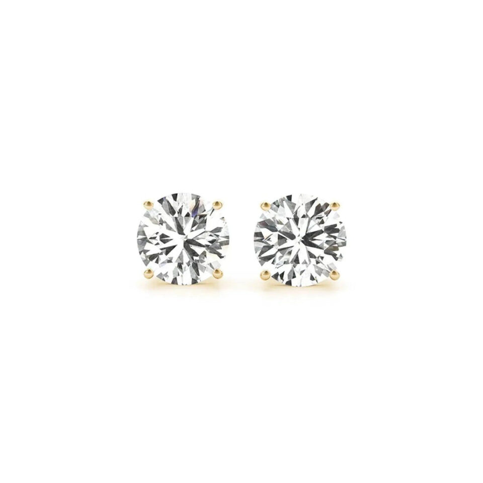 14K Yellow Gold Round Lab-Grown Diamond 3cttw