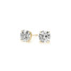 Round lab-grown diamond 3 ct tw in solid 14K yellow gold, view 3