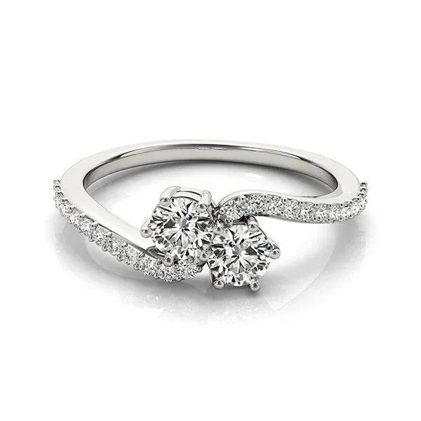 14K White Gold Lab-Grown Diamond Band 3/4cttw