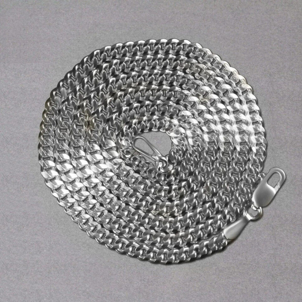 2.80mm chain in solid 14K white gold, view 5