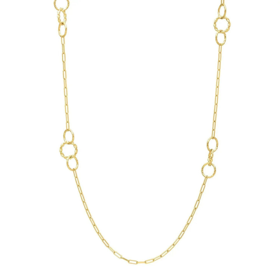 14K Yellow Gold Necklace Twistted