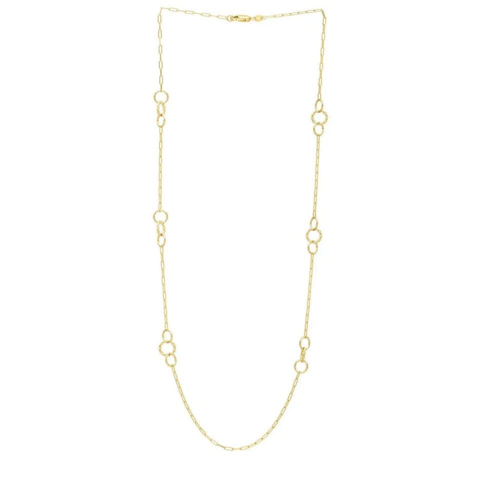 14K Yellow Gold Necklace Twistted