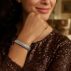 Sterling silver, rhodium plated bracelet 12.00mm, view 5