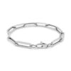 14K White Gold Paperclip Bracelet