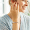14K White Gold Paperclip Bracelet