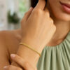 14K Yellow Gold Franco Round Bracelet 2.20mm