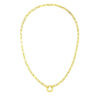Invisible paperclip clasp necklace in solid 14K yellow gold, view 4