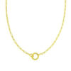 Invisible paperclip clasp necklace in solid 14K yellow gold, view 5