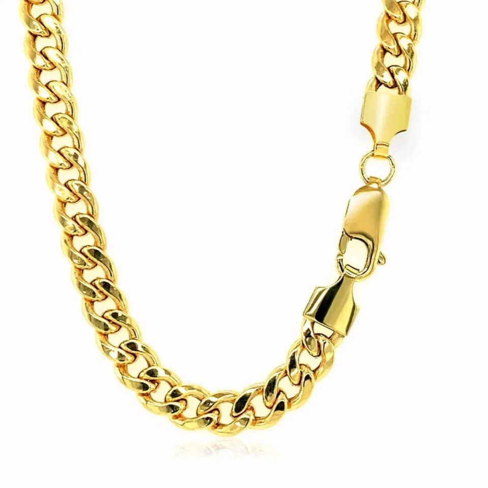 14K Yellow Gold Cuban Chain 7.00mm