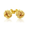 Earrings in solid 10K yellow gold, view 2