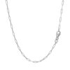 14K White Gold Paperclip Chain 1.50mm