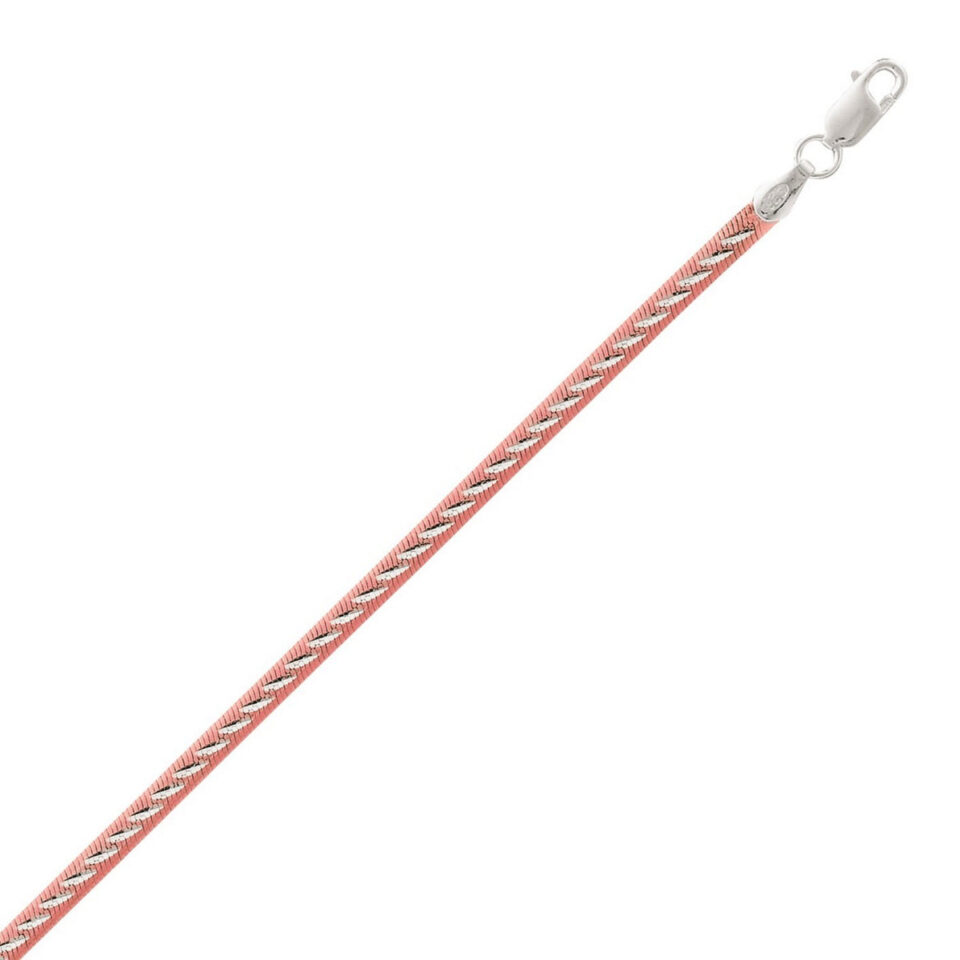 Sterling silver snake anklet, view 2