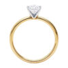 1 ct tw lab-grown diamond solitaire oval ring in solid 14K yellow gold, engagement ring, view 3