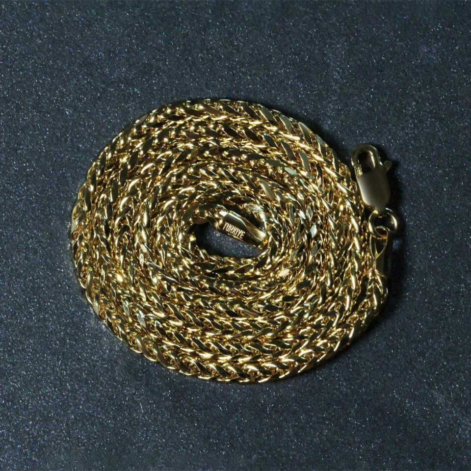 2.70mm franco round chain in solid 14K yellow gold, view 6