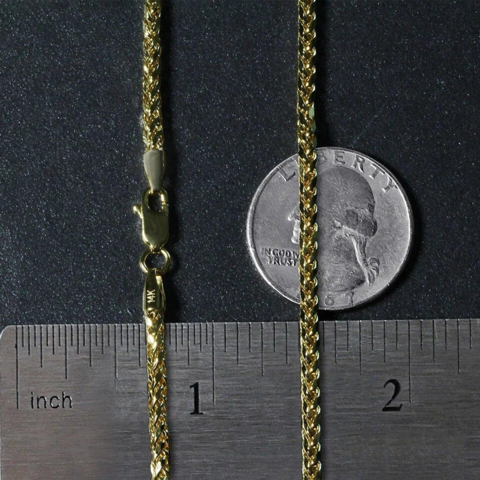 2.70mm franco round chain in solid 14K yellow gold, view 7