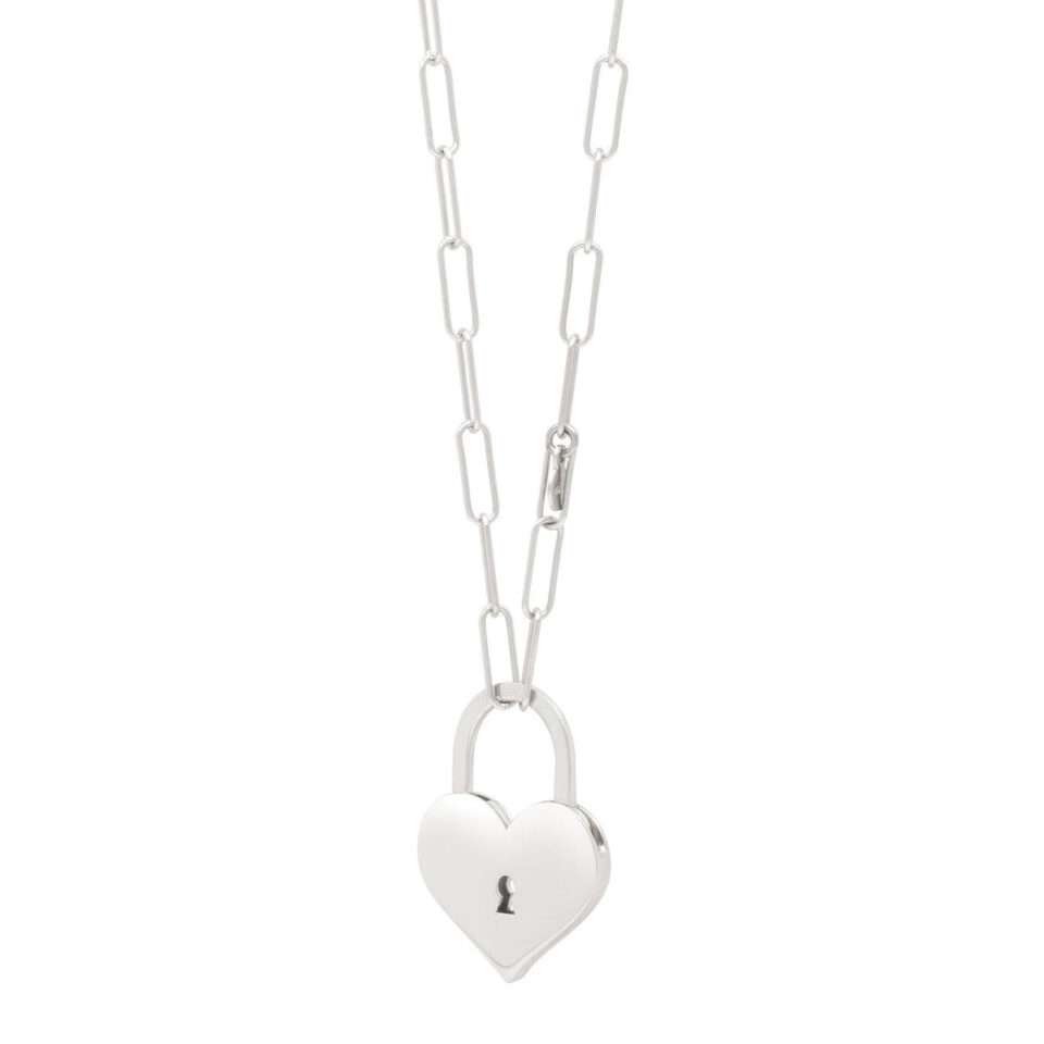 Sterling Silver, Rhodium Plated Heart 11.5g