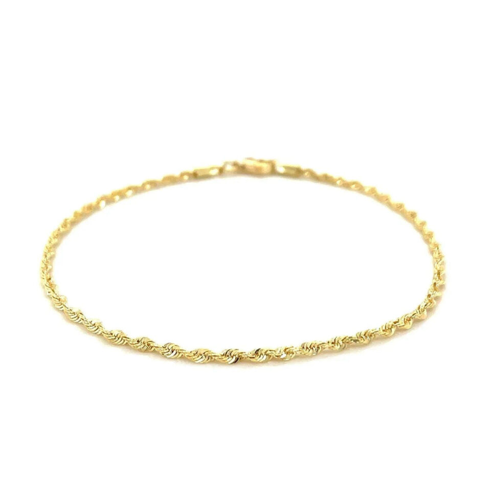 10K Yellow Gold Rope Anklet