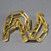Extra wide paperclip chain necklace in solid 14K yellow gold, view 6