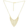 Graduated fringe necklace in solid 14K yellow gold, view 2