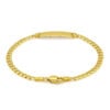 3.30mm curb bracelet in solid 14K yellow gold, view 4