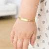 3.30mm curb bracelet in solid 14K yellow gold, view 5