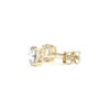 4 ct tw round lab-grown diamond earrings in solid 14K yellow gold, view 4