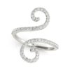 14K White Gold Lab-Grown Diamond Open Flourish Ring, 1/2 ct tw