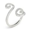 14K White Gold Lab-Grown Diamond Open Flourish Ring, 1/2 ct tw
