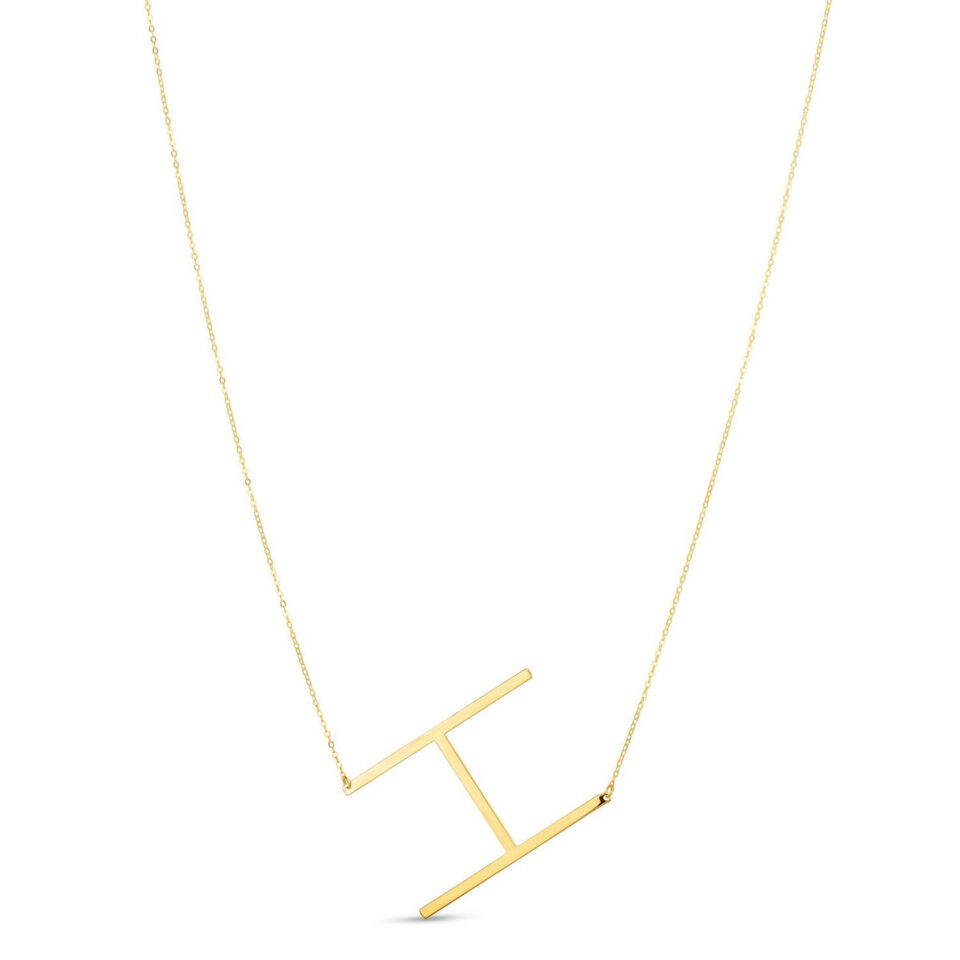 14K Yellow Gold Yours Truly Large Initial H
