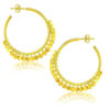 14K Yellow Gold Hoop Earrings 1.5x30mm