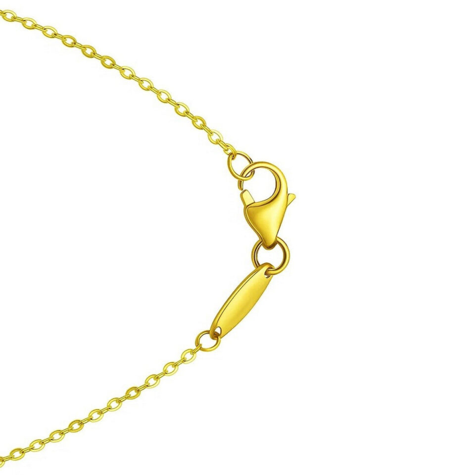 14K Yellow Gold Puffed Mini Clover Pendant