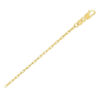 1.3mm cable chain in solid 14K yellow gold, view 2