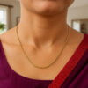 1.3mm cable chain in solid 14K yellow gold, view 5