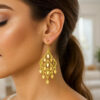14K Yellow Gold Chandelier Earring