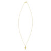 14K Yellow Gold Diamond Cut Cross Necklace