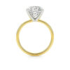 5 ct lab-grown diamond emerald solitaire ring in solid 14K yellow gold, engagement ring, view 5